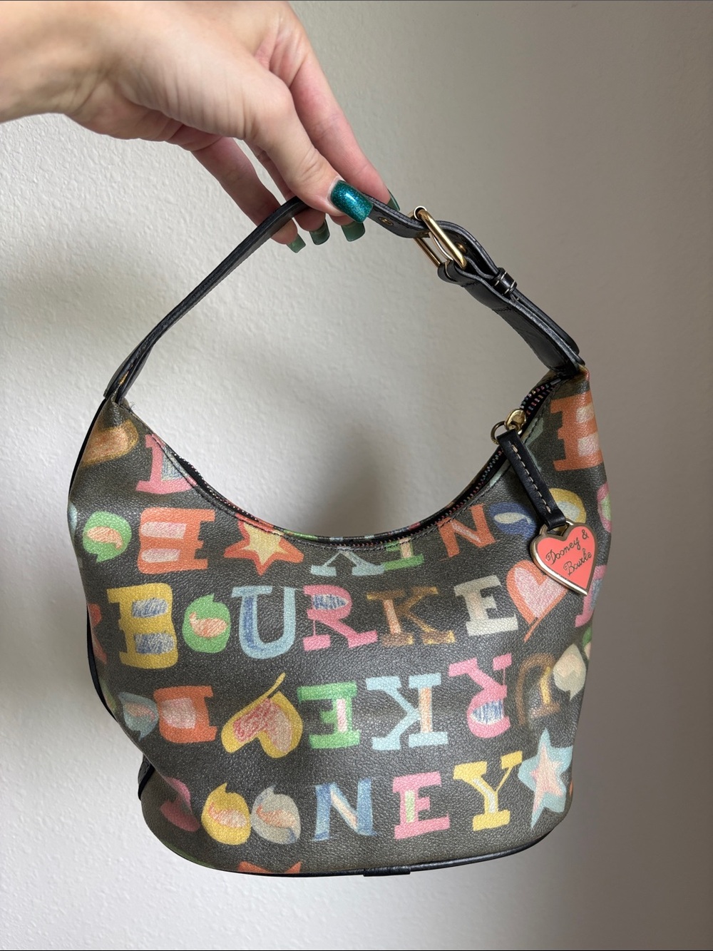 Dooney & Bourke Graffiti Doodle crayon hobo handbag Y2K Iconic Piece